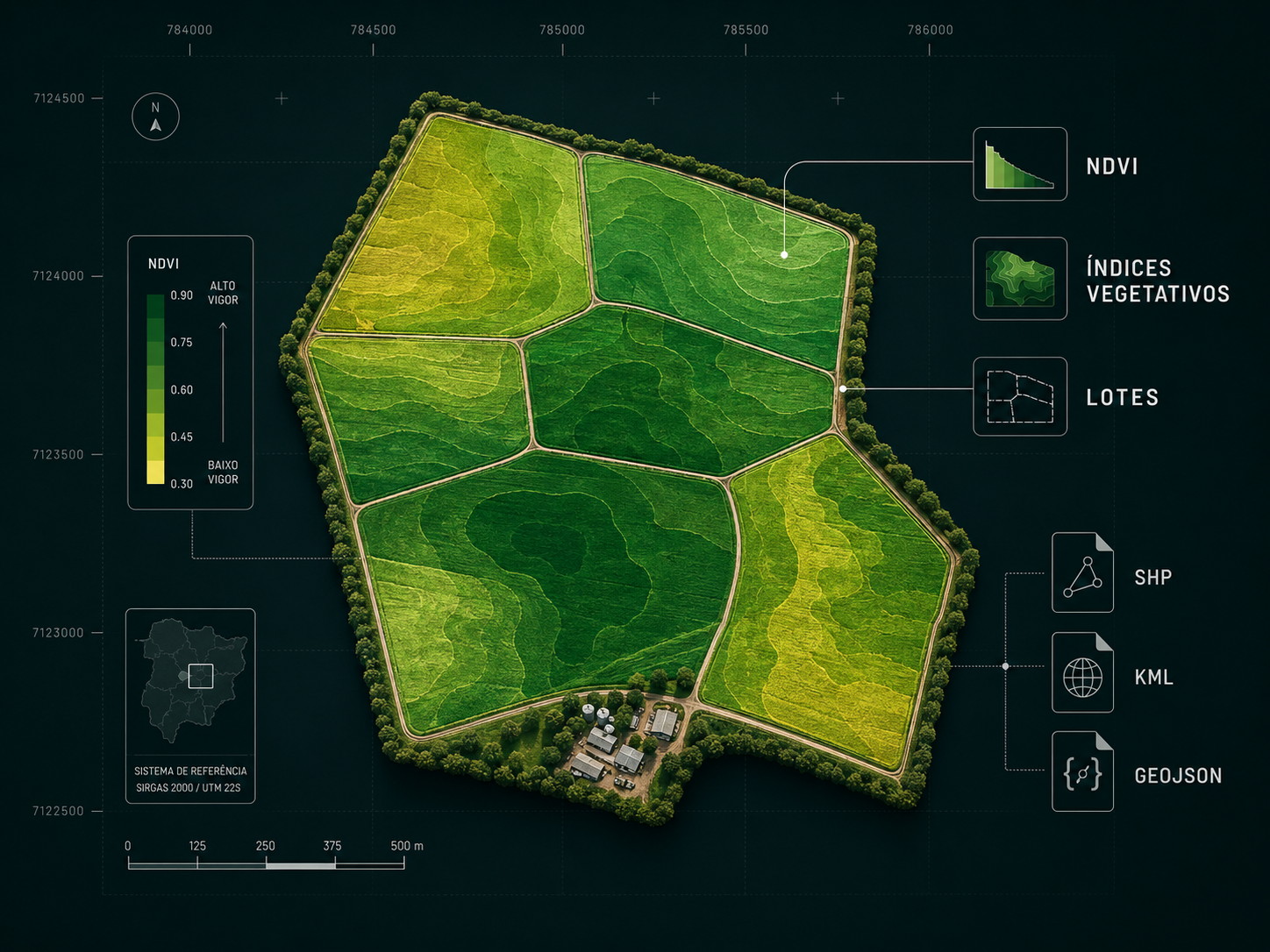 Mapa NDVI por parcela